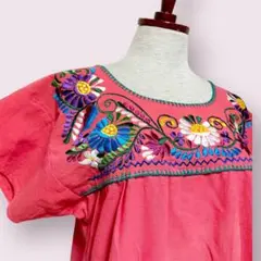 vintageヴィンテージトップスシャツメキシカン刺繍レトロMexico海外古着