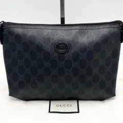 【未使用級】GUCCI セカンドバッグ GGスプリーム インターロッキング 黒
