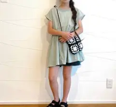GLOBAL WORK ミントグリーン 抑揚トップス
