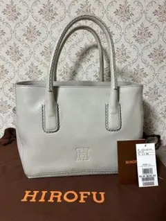 2025年最新】ヒロフ 美品 レザー トートバッグ ホワイトの人気