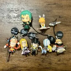 ワンピース　色々　ストラップ　フィギュア　ゾロ　メタルキーホルダー　10点セット