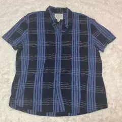 STJOHN'SBAY セントジョンズベイ コットン 半袖シャツ ネイビーXL