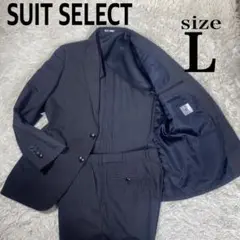 スーツセレクト　セットアップスーツ　グレー　ストライプ　サイズBB6(L)