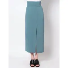 MURUA ドビークロススリットスカート¥7,590 ブルー サイズ2 マキシ