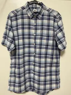 UNIQLO 半袖チェックシャツ XL