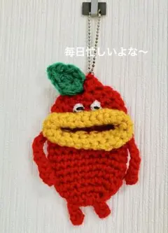 パクパクモンスター　赤くん　葉っぱ付き