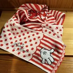 ディズニー ミニーちゃん　フード付きロングタオル