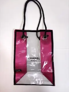 【非売品】CHANEL シャネル ノベルティ ビニール バッグ ピンク