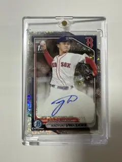 TOPPS chrome 上沢直之 直筆サイン 100シリ