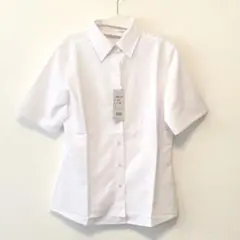 新品　レディース　半袖ブラウス　ブラウス　シャツ　ホワイト　11号　オフィス
