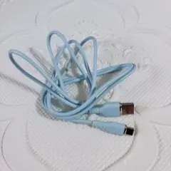 USB Type C ケーブル 1.5M ブルー 柔らかいシリコンタイプ