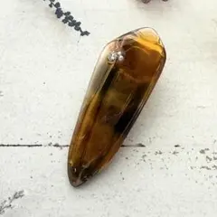 訳あり品/べっ甲風☆ビジュー付きミニヘアクリップ（完成品）
