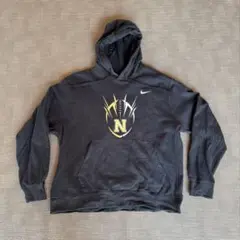 Nike フットボール パーカー フーディー 黒 L 刺繍ロゴ