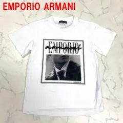A6036 エンポリオアルマーニ 半袖Tシャツ 綿 プリント 白 黒 38