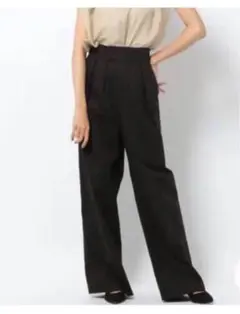 BABYLONE バビロン タイプライター2タックパンツ 黒