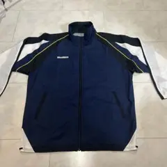 ASICS ピステジャケット ネイビー/ホワイト　90s