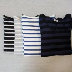 UNIQLO、無印、NÎMES ストライプ 長袖Tシャツ Mサイズ 4点セット