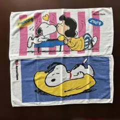 青森銀行 粗品 スヌーピー タオル 2種 ①