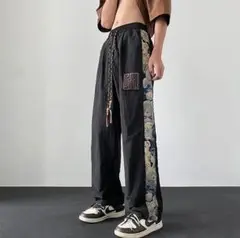 ワイドパンツ　ストリート　　韓国　HIPHOP ダンス　2XL　熊　秋冬