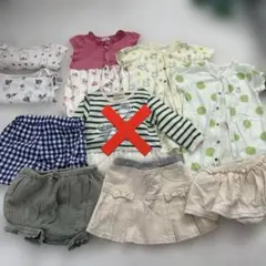 ベビー服 9点セット ウサギ柄 ドット