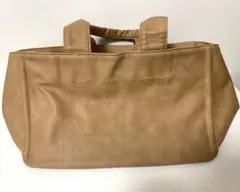 合皮トートバッグ キャメル