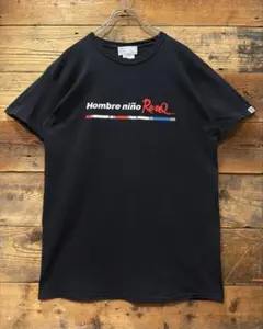 Hombre Nino　オンブレニーニョ　半袖ロゴプリント Tシャツ　(M)　黒
