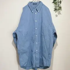 【エディーバウアー】 長袖シャツ M メンズ ブルー系チェック ボタンダウン