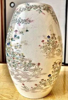 a479 送料無料 ※直し有り※ 錦光山銘 錦手瑠璃地金彩人物絵 京
