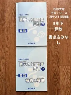 四谷大塚　週テスト問題集　5年下　算数