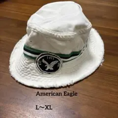 アメリカンイーグルホワイト バケットハット 1971年エンブレム付きz99