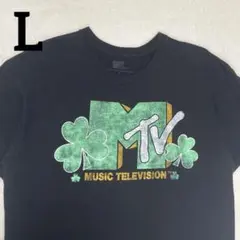 MTV アメリカ古着クローバーTシャツ 黒L