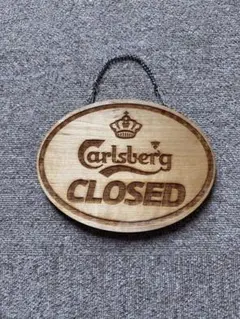 Carlsberg 木製サイン CLOSED/OPEN