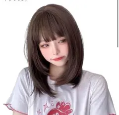 ウィッグ ミディアム ボブ セミロング ストレート フルウィッグ 女性 かつら