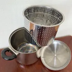 三層鋼パスタポット 20cm 5.3ℓ【丸山技研】ステンレス鋼のパスタ鍋