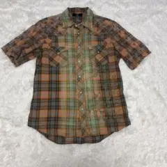 CABANE de ZUCCA カバン ド ズッカ 半袖 総柄シャツ Mサイズ