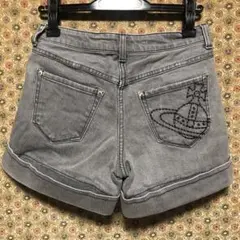 ヴィヴィアンウエストウッド デニム ショートパンツ オーブ 刺繍