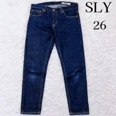 SLY JEANS スライ セルビッチ デニム テーパード 日本製 26 濃紺