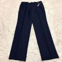 n6338 新品タグ付き✨スラックス 97 大きいサイズ 裾上げテープ付き 濃紺