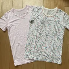 花柄 肌着 2枚セット 130サイズ まとめ売り 中古品