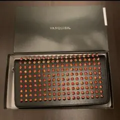 VANQUISH スタッズ付き長財布 ブラック