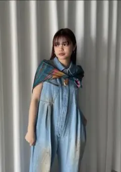 Ameri vintageタグ付き未使用スカーフ柄パンツ Ameri（アメリ）の「MEDI TWIN CHEETAH SCARF PANTS（その他