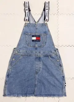 【美品】TOMMY JEANS トミージーンズ ロゴ ストラップ サロペット