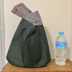 大島紬とコットンのしじみバッグ
