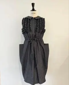 新品未使用タグ付き　rosymonster ヒヤシンスデニムワンピース　ネイビ