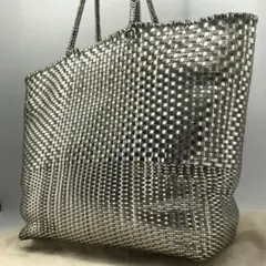 良品✨アンテプリマ シルバー イントレッチオ A4 肩掛け トートバッグ 大容量