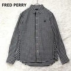 FRED PERRY ギンガムチェック ネルシャツ コットン100% S