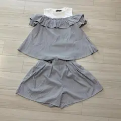 ノーブランド キュロット　160cm ノースリーブ　150cm セットアップ