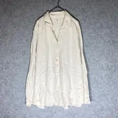UNIQLO（LL）ライトフランネルシャツ☘️長袖シャツ/クリーム色