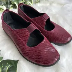 ARCOPEDICO ワンストラップ 38レッド 赤　軽量　バレエシューズ