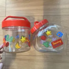 カラフルなステッカー瓶2個セット